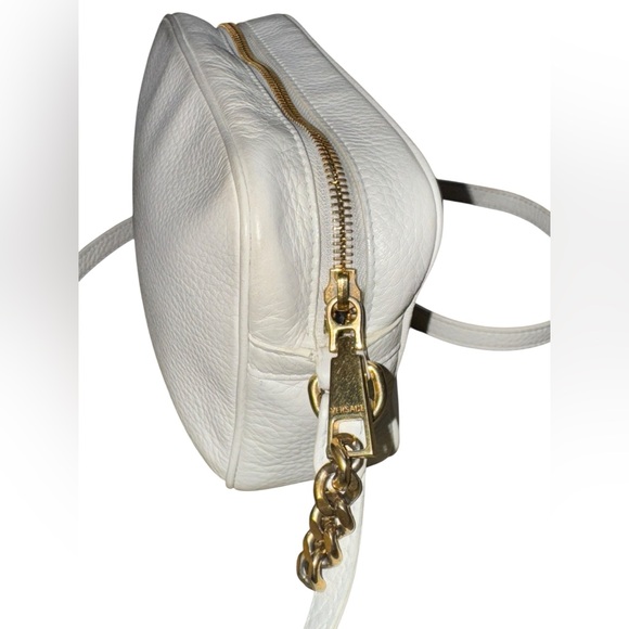 Versace Calfskin Palazzo Medusa Camera Bag White Leather - Picture 8 of 11